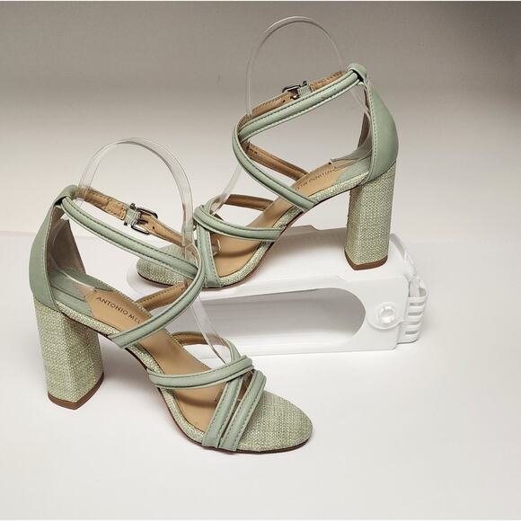 Antonio Melani Gemy Strappy Leather Sandals Mint Green Size 6M - Picture 11 of 14
